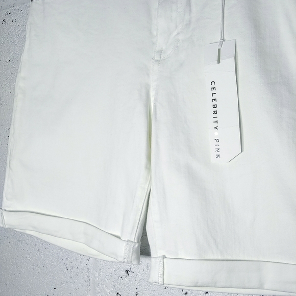 Celebrity Pink New White Denim Jean Shorts Size 15/32 - Picture 6 of 9